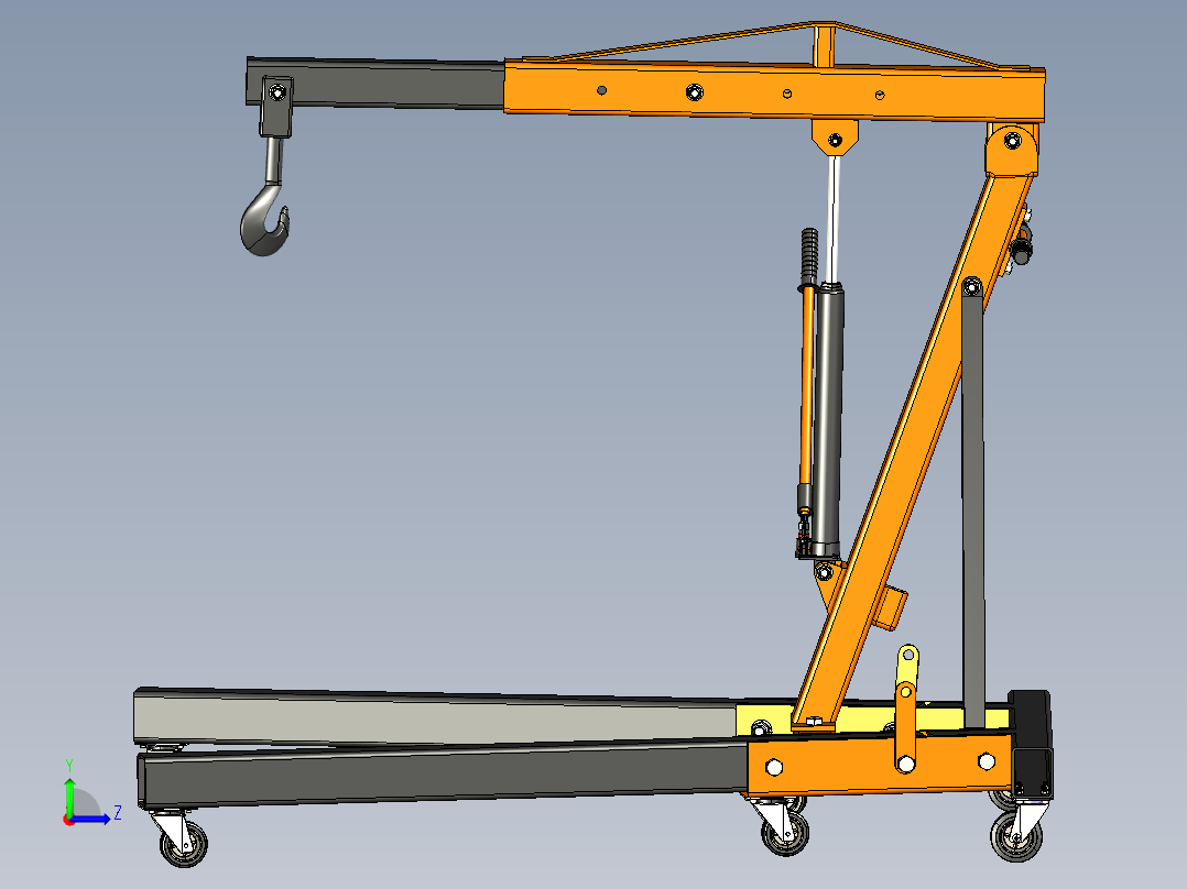 车间起重机左视图