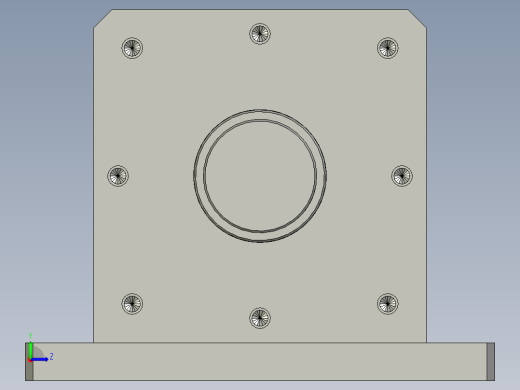 圆锥滚子轴承座-GL325-22-00左视缩略图