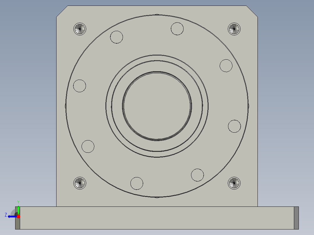 圆锥滚子轴承座-GL325-22-00右视图