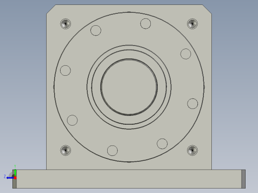 圆锥滚子轴承座-GL325-22-00右视缩略图