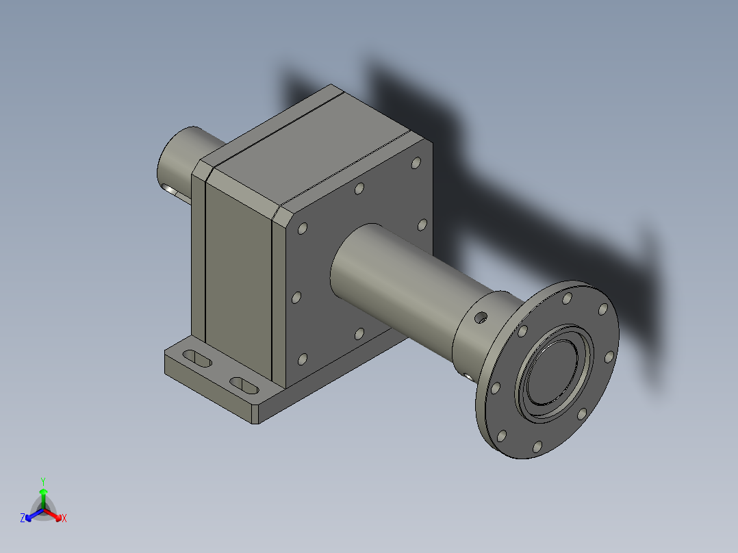 圆锥滚子轴承座-GL325-22-00正等轴测图