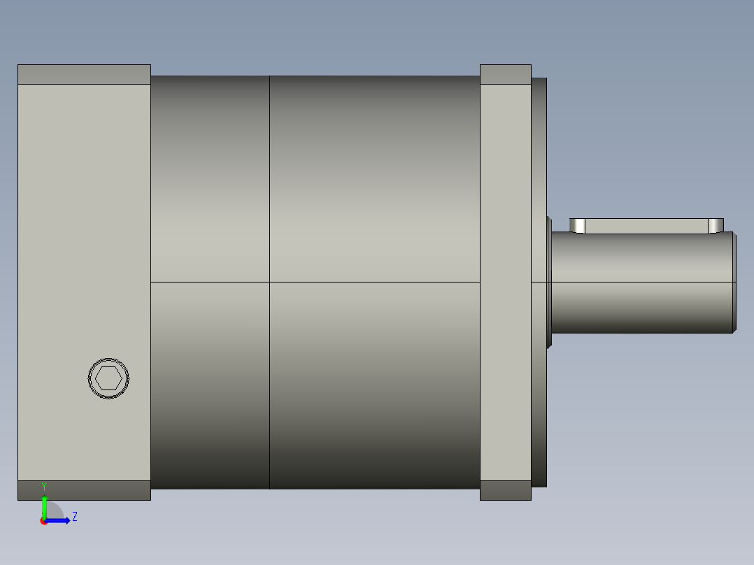 PLF80(孔输出)PLF80-5-S2-P1-20左视图