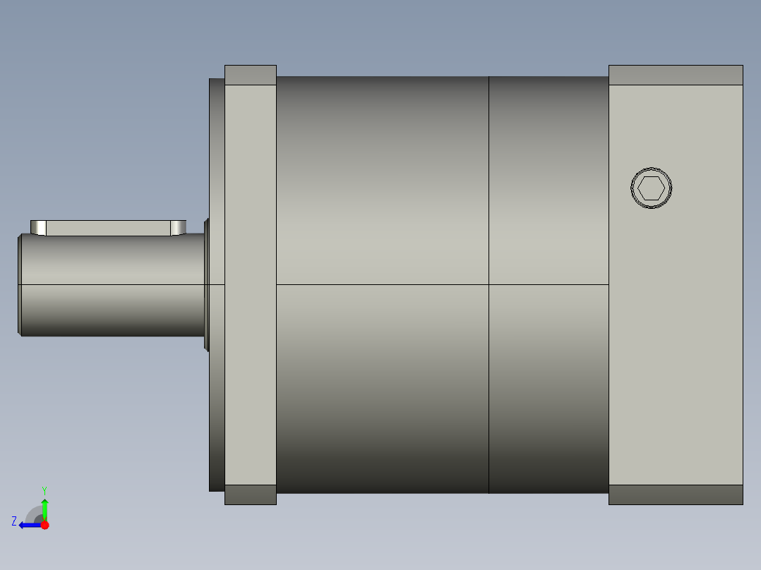 PLF80(孔输出)PLF80-5-S2-P1-20右视图