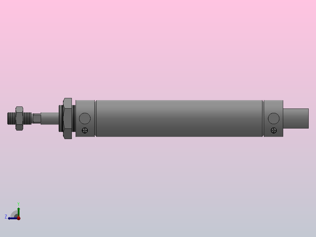 MBL╱MBLC铝合金迷你气缸[MBL25×100-SCAT]右视图