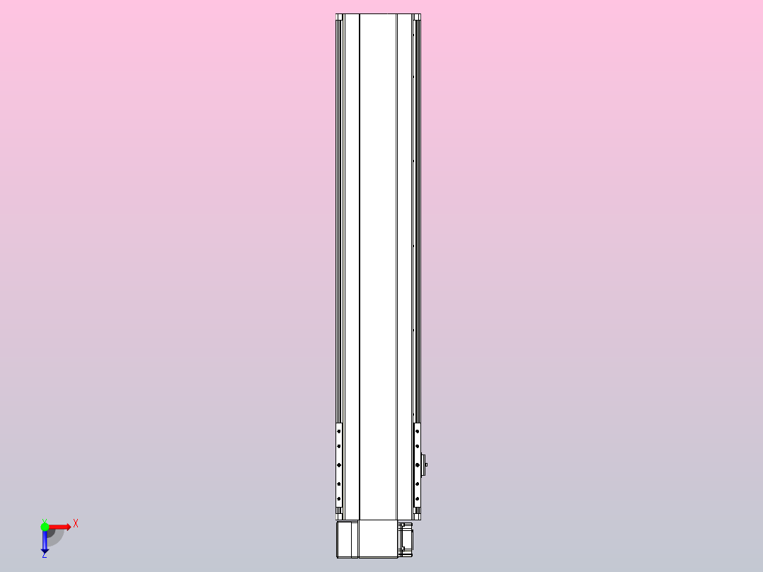 皮带直线轴半封闭可选导轨TPA-HNB-202D-140-L850-LP-Y-P75-N3俯视图