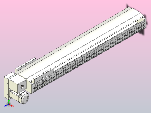 皮带直线轴半封闭可选导轨TPA-HNB-202D-140-L850-LP-Y-P75-N3正等轴测缩略图