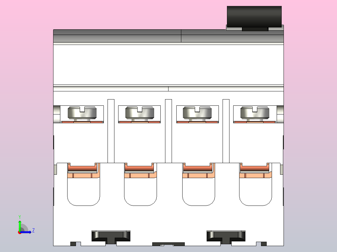 四极开关BVW-T 4p(3P+N)三菱电机左视图