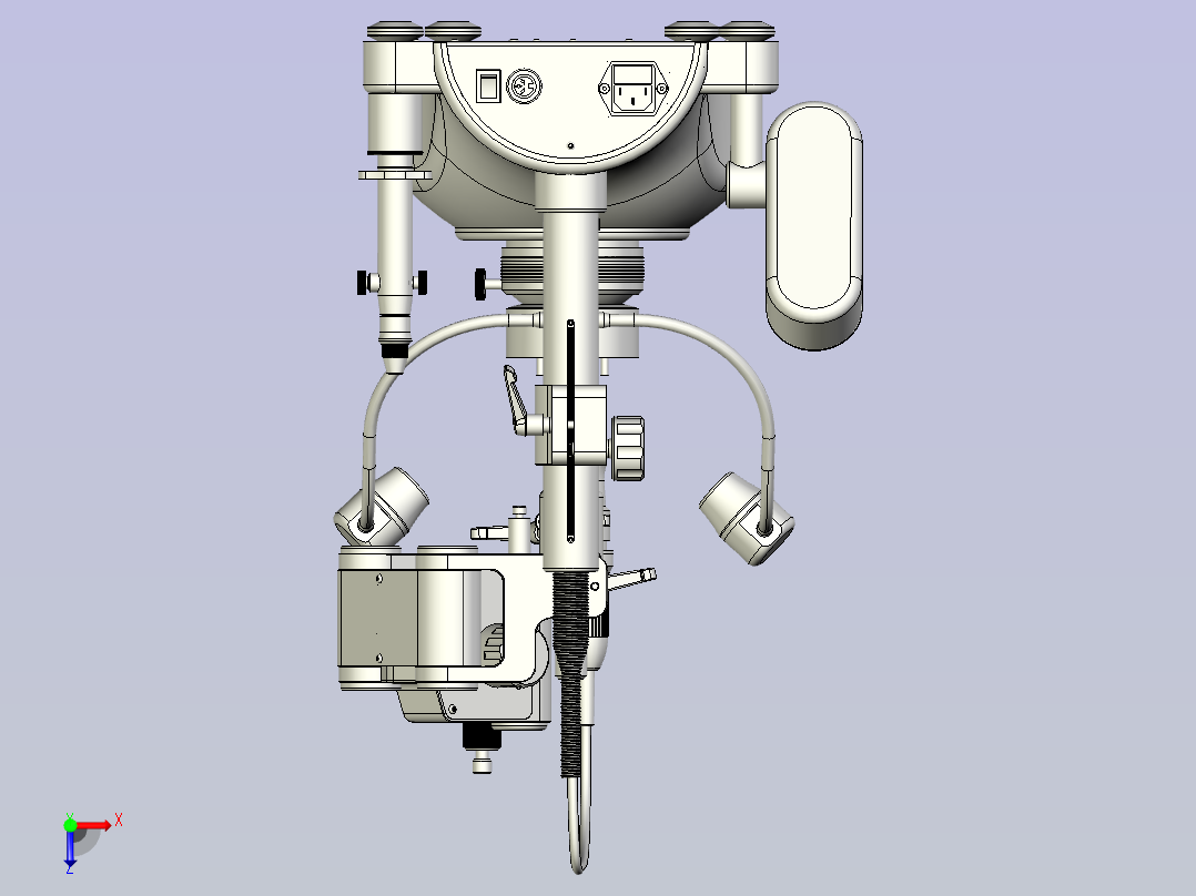 牙科铣床3D模型三维建模图纸俯视图