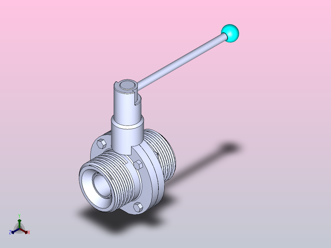 DDSX-03螺纹式手动蝶阀[DDSX-03-DN20]主视图