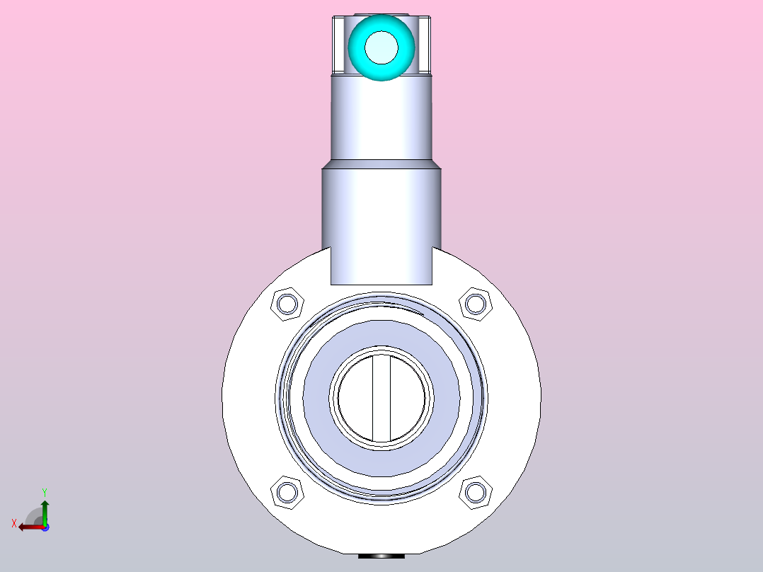DDSX-03螺纹式手动蝶阀[DDSX-03-DN20]后视图
