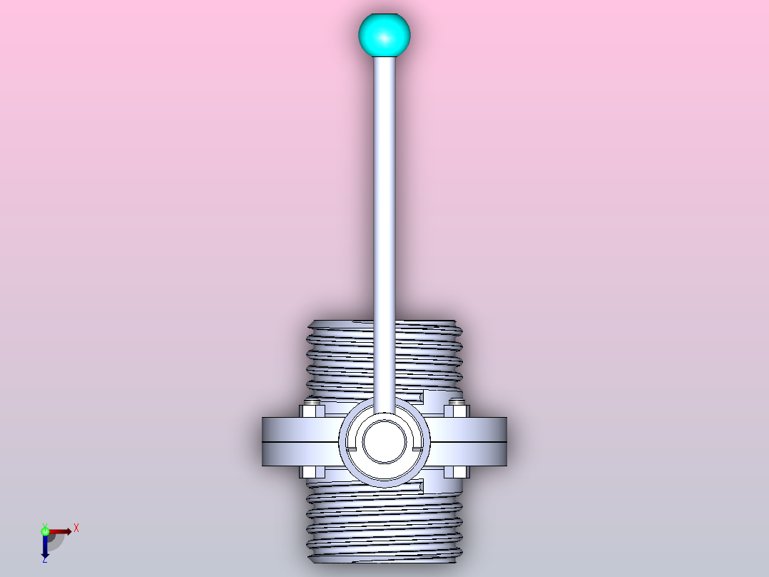 DDSX-03螺纹式手动蝶阀[DDSX-03-DN20]俯视图
