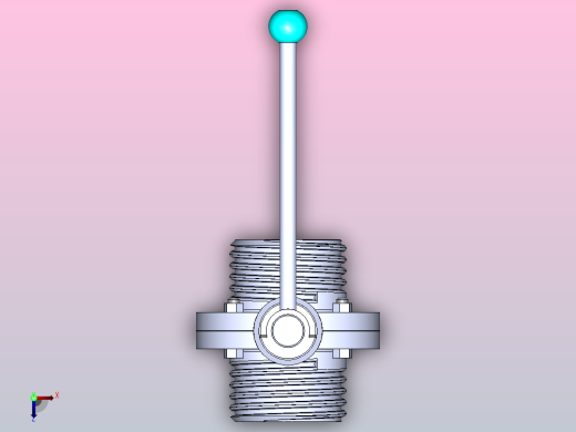 DDSX-03螺纹式手动蝶阀[DDSX-03-DN20]俯视缩略图