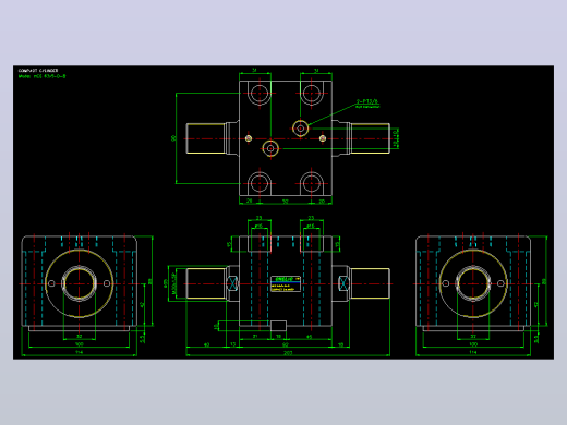 薄型气缸转角下压缸2D-HCS63x5-D-B