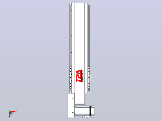 皮带直线轴半封闭可选导轨TPA-HNB-120D-110-L300-ML-Y-P40-N3俯视缩略图