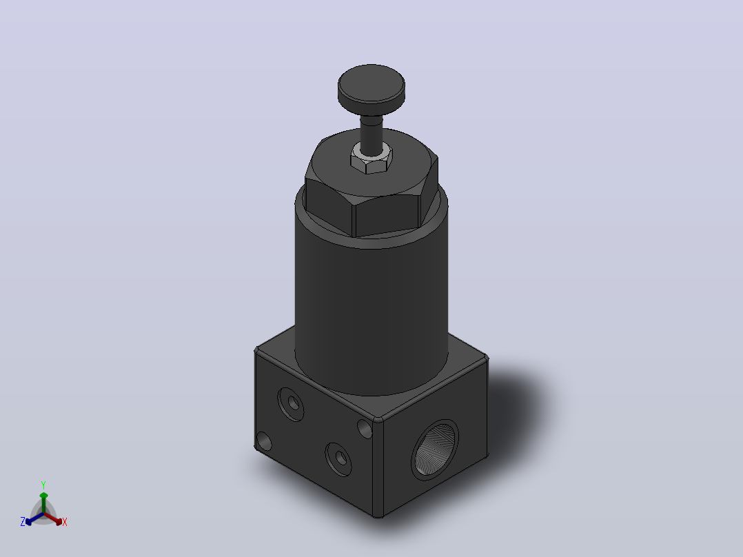 PRV系列油压减压阀[PRV-M-02-5]正等轴测图