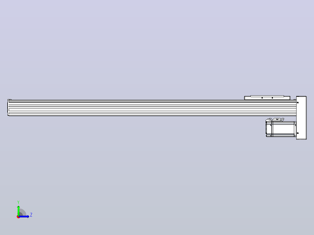 滚珠丝杠直线轴带导轨全封闭TPA-HCR-140D-2010C-L900-MP-C-P40-N3左视图