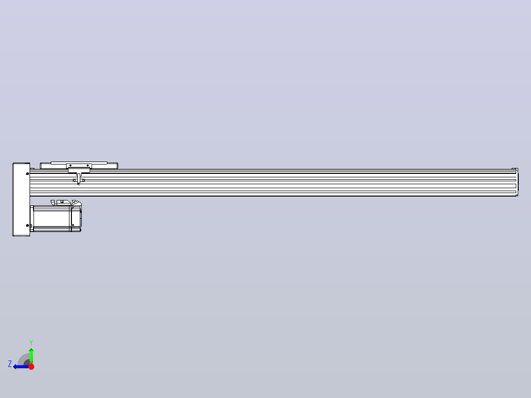 滚珠丝杠直线轴带导轨全封闭TPA-HCR-140D-2010C-L900-MP-C-P40-N3右视图