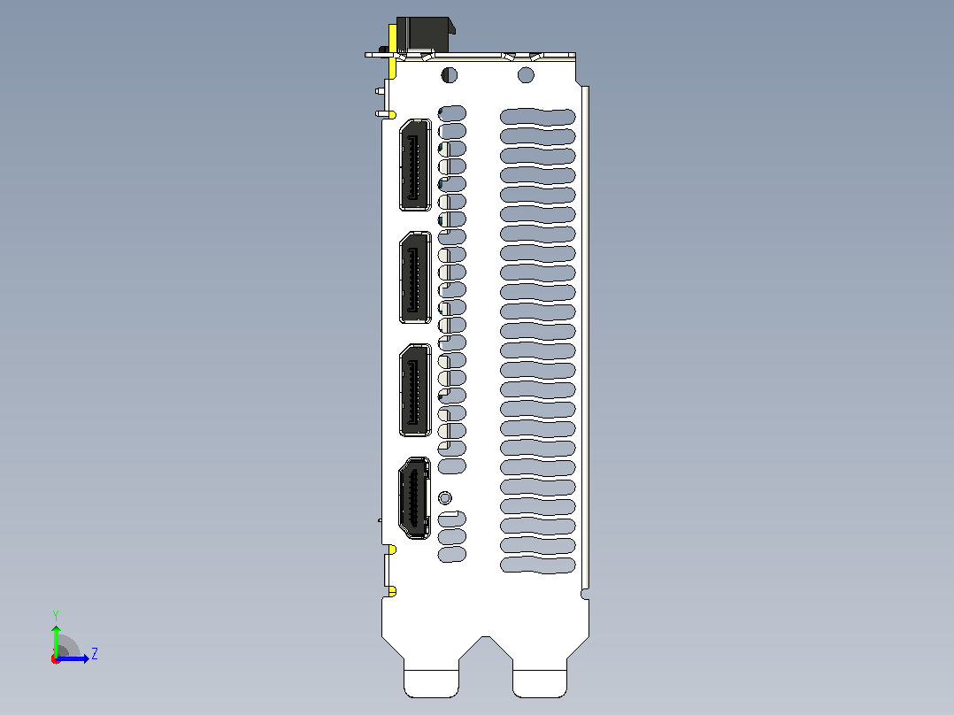 rx-480显卡左视图