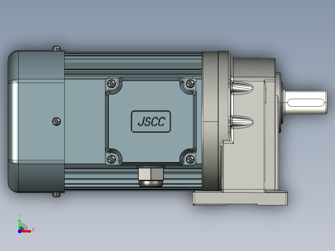 卧式调速电机 400W20比-4前视图