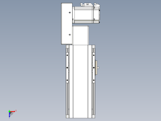 皮带直线轴半封闭可选导轨TPA-HNB-105D-90-L50-MR-Y-P20-N3俯视缩略图