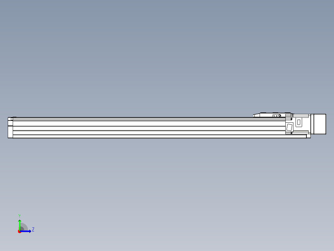 滚珠丝杠直线轴内置导轨TPA-GCR-80-1610C-L700-MR-M40-N3左视图