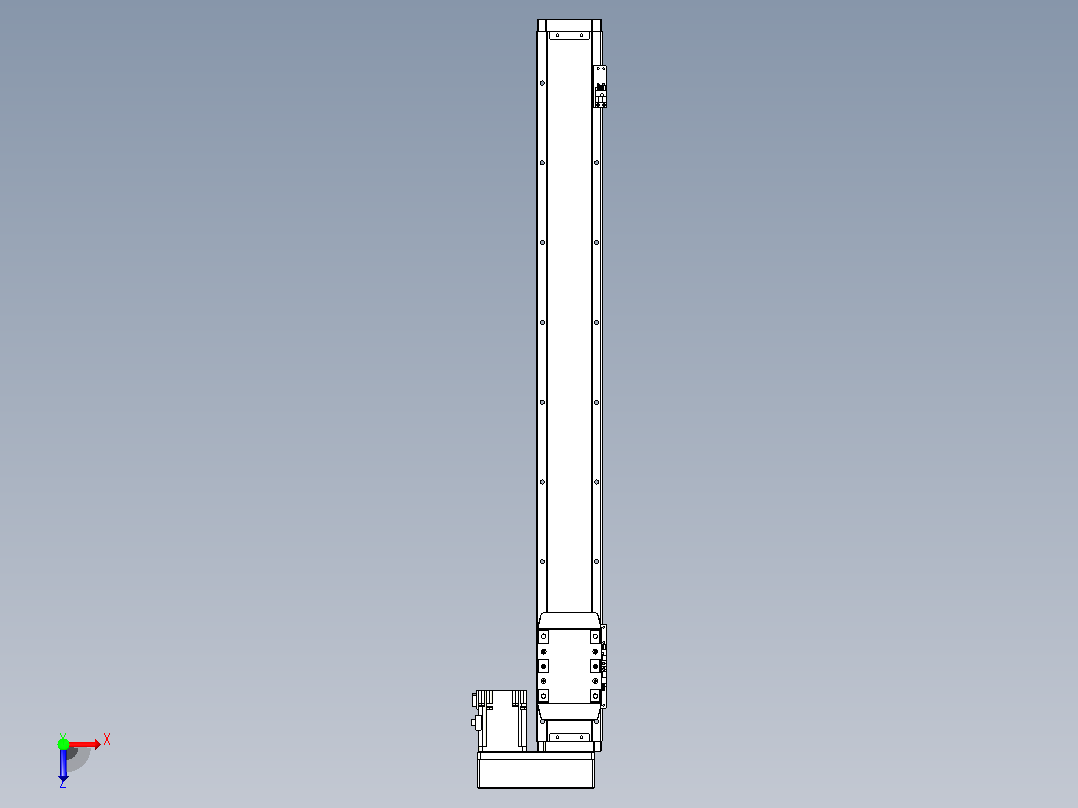 滚珠丝杠直线轴内置导轨TPA-GCR-80-1610C-L700-MR-M40-N3俯视图
