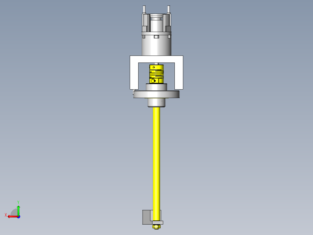 使用夹紧动作的定位机构后视图