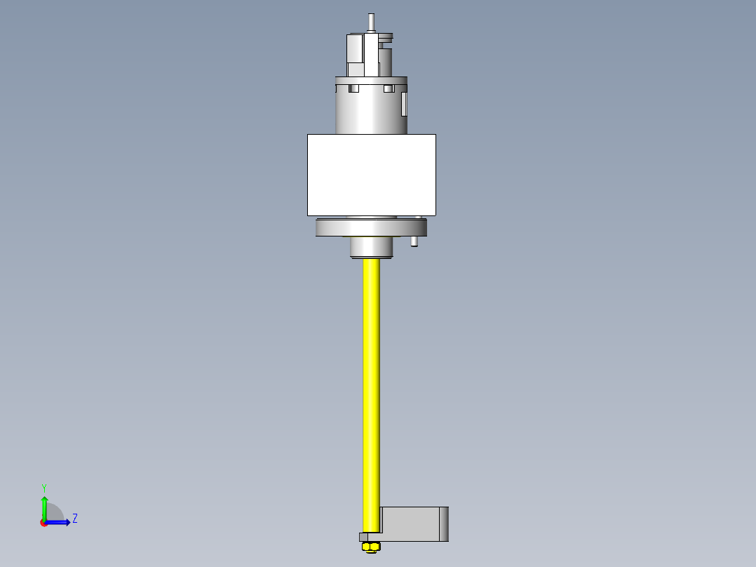 使用夹紧动作的定位机构左视图