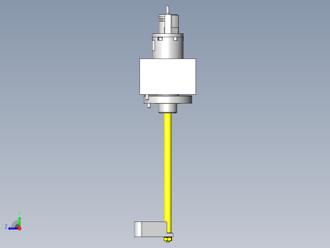 使用夹紧动作的定位机构右视图