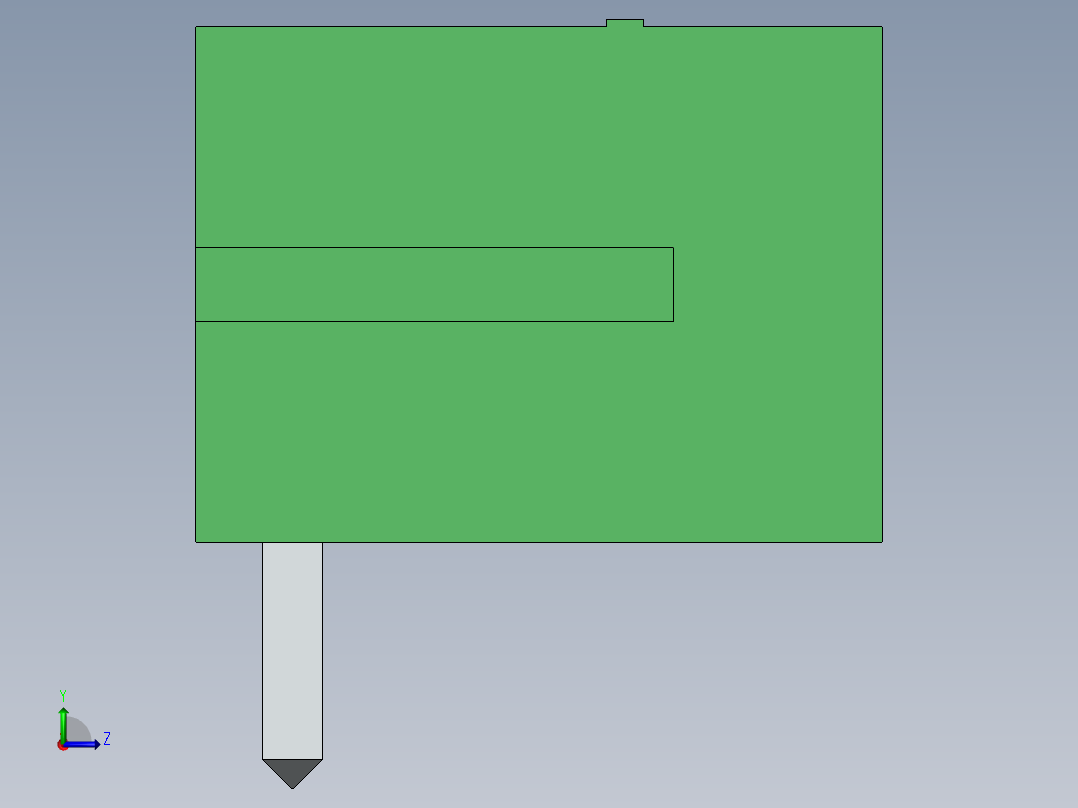 solidworks PCB16针插座左视图