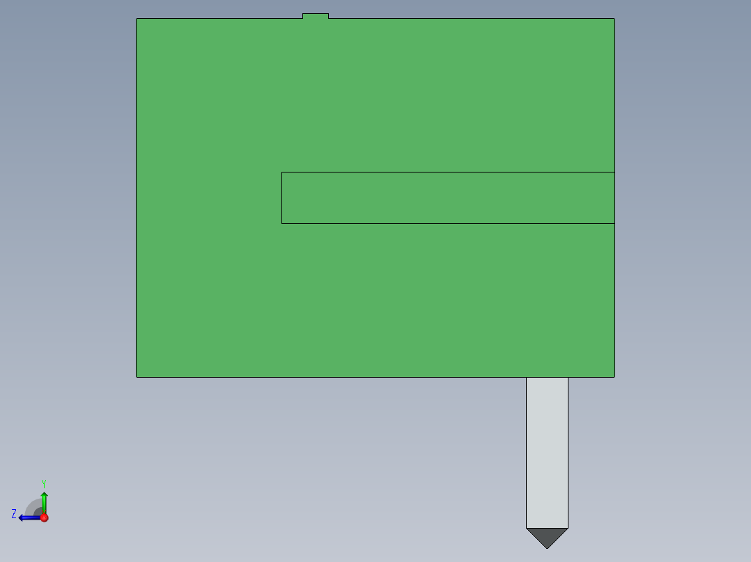 solidworks PCB16针插座右视图