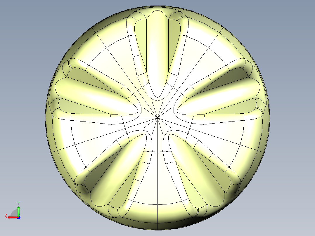 catia 创意水瓶设计后视图