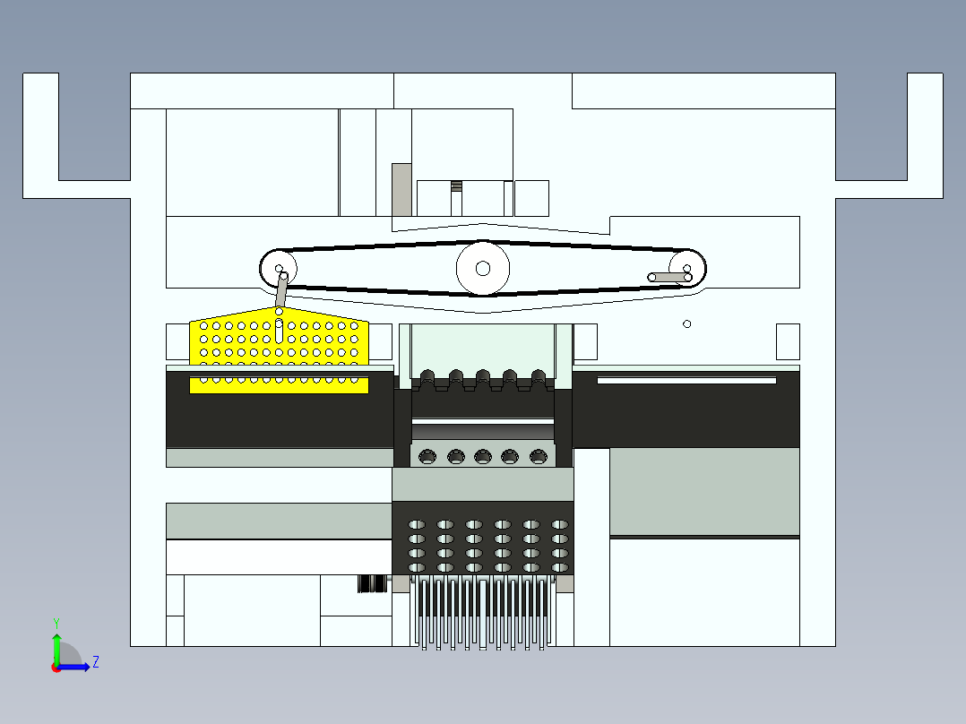 自动餐盘收集机的设计含proe文件）包含CAD图纸和说明文档参考左视图