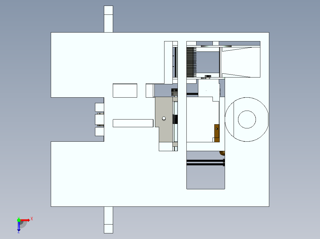 自动餐盘收集机的设计含proe文件）包含CAD图纸和说明文档参考俯视图