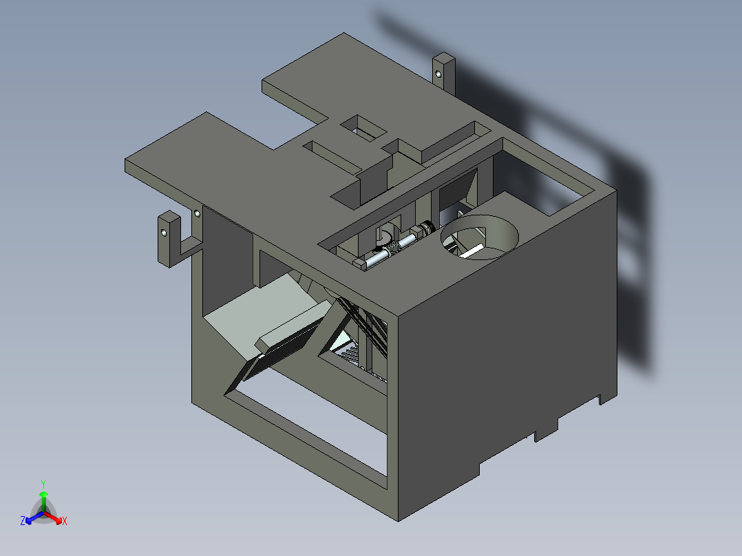自动餐盘收集机的设计含proe文件）包含CAD图纸和说明文档参考正等轴测图