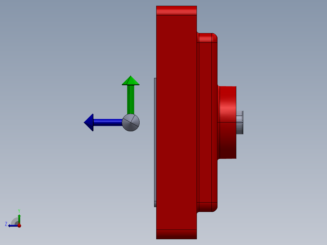 循环阀齿轮箱3D数模图纸 STEP格式右视图