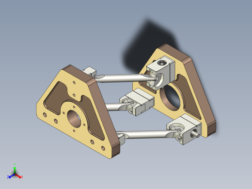 蜗轮蜗杆并联运动机构三维建模图纸 INVENTOR设计 附IGS格式