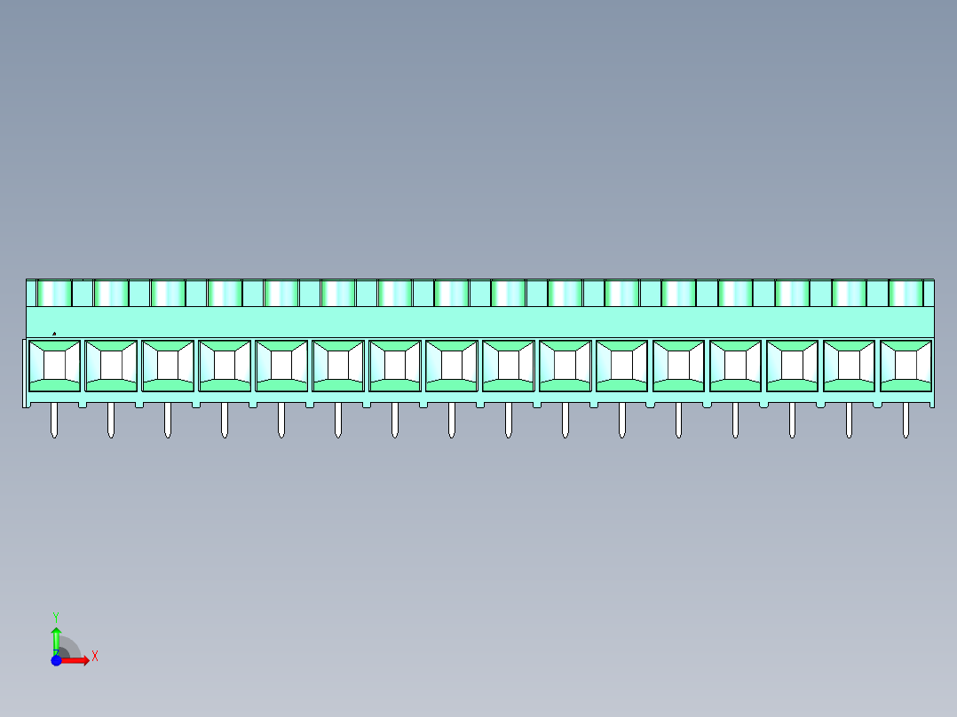 DEGSON DG636 系列 6.357.629.52mm 接线端子-DG636-9.52-16P-14-00AH前视图