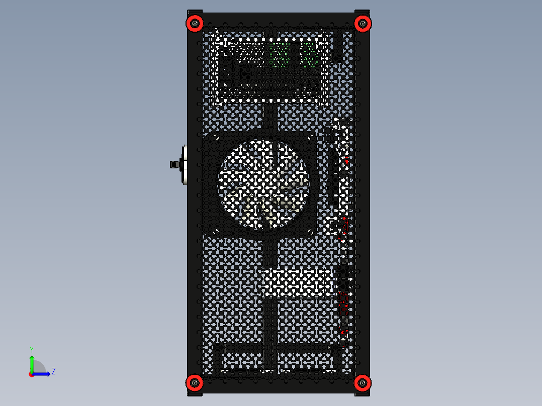 计算机机箱左视图