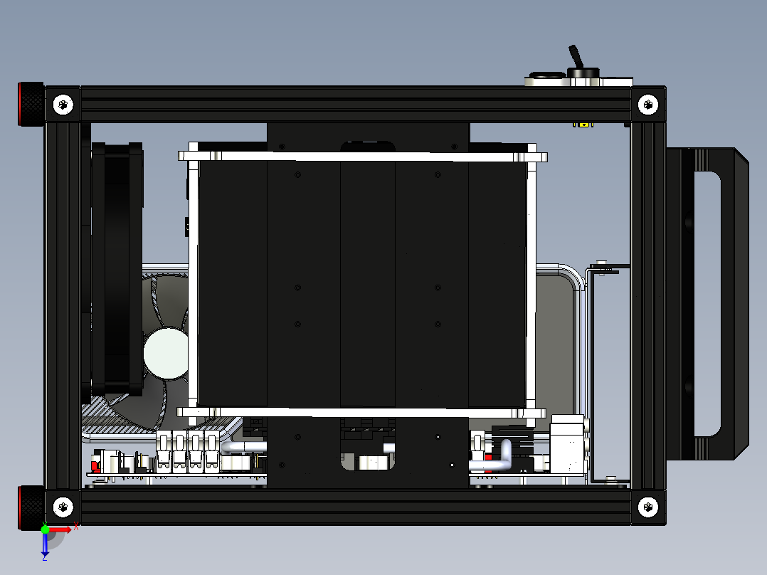 计算机机箱俯视图