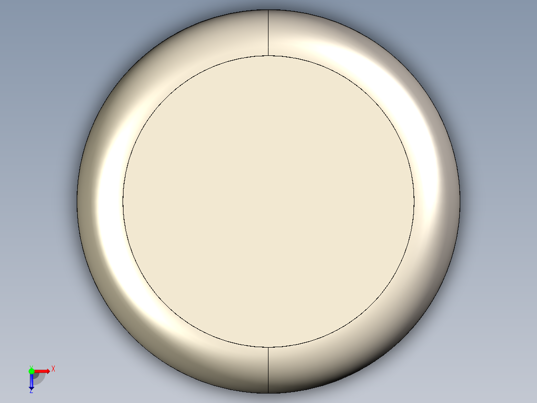紧固件-IGES 0.2500 Alignment Dowel俯视图
