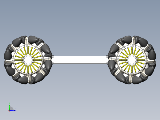 麦克纳姆轮底盘框架3D模型图纸 Solidworks设计左视缩略图
