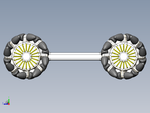 麦克纳姆轮底盘框架3D模型图纸 Solidworks设计右视缩略图