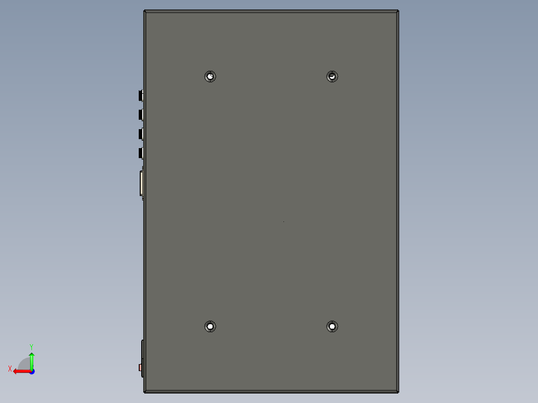 电器柜 电控柜 (115) 机械设计素材后视图