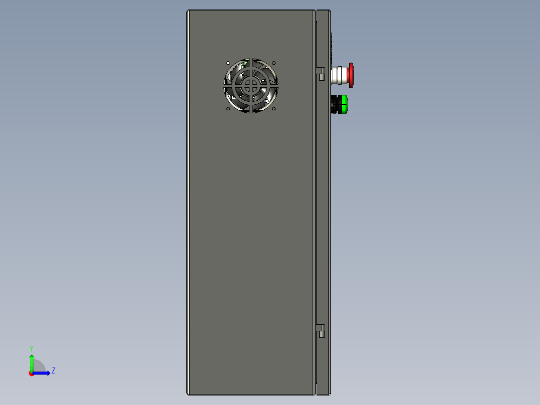 电器柜 电控柜 (115) 机械设计素材左视图