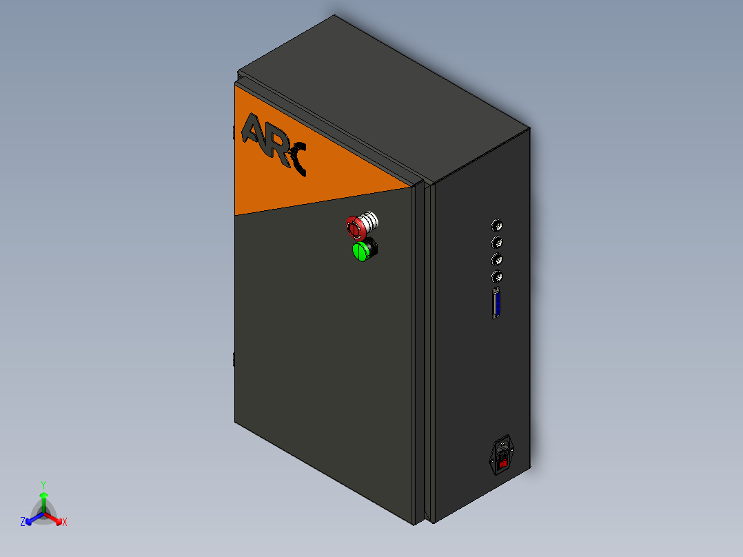 电器柜 电控柜 (115) 机械设计素材正等轴测图