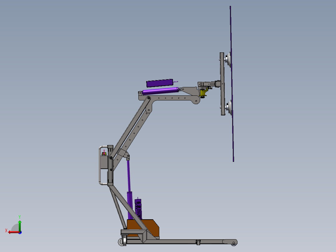 搬运玻璃助力车后视图