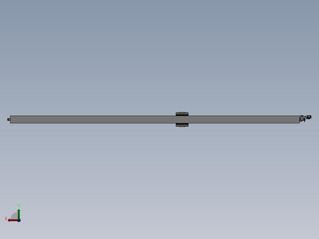 滑轨门（特制）设计模型后视图