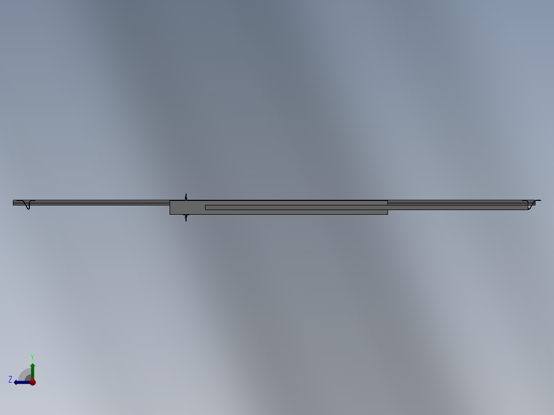 滑轨门（特制）设计模型右视图