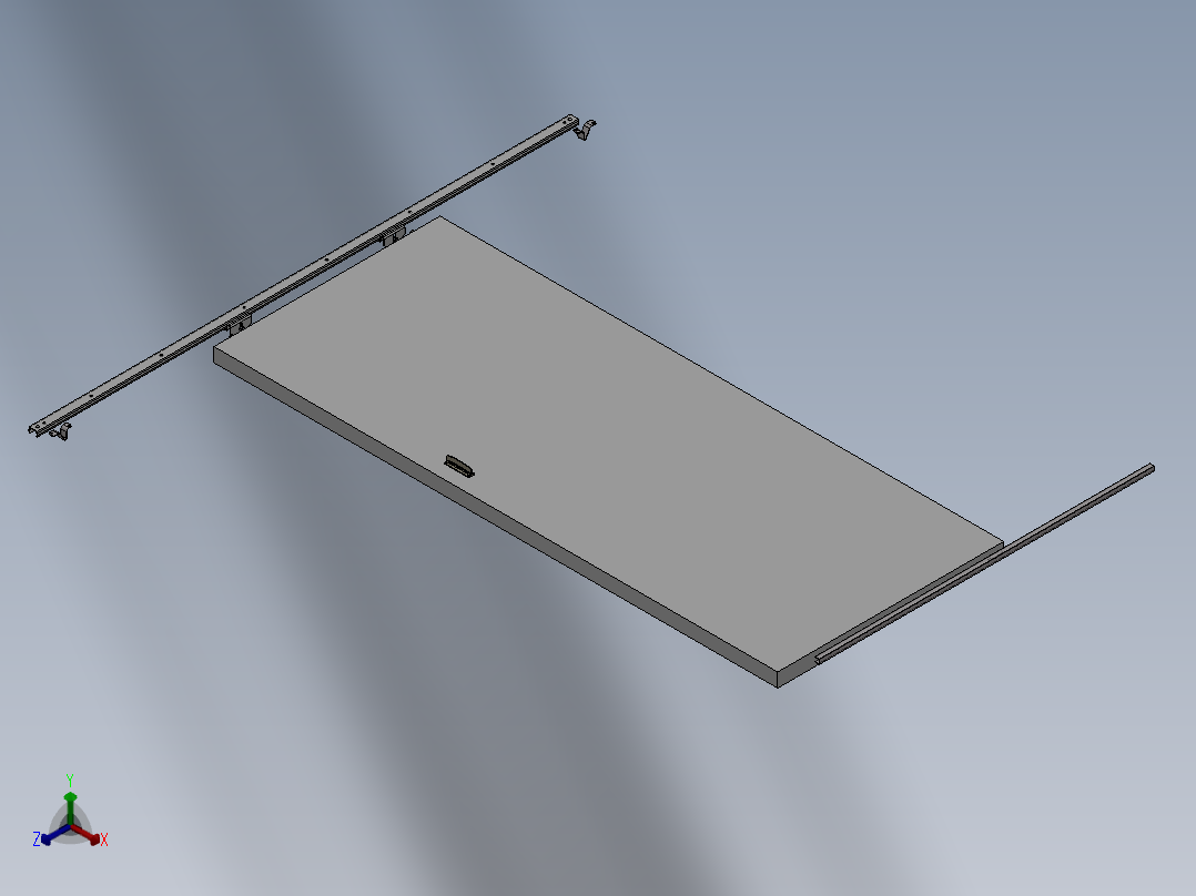 滑轨门（特制）设计模型正等轴测图